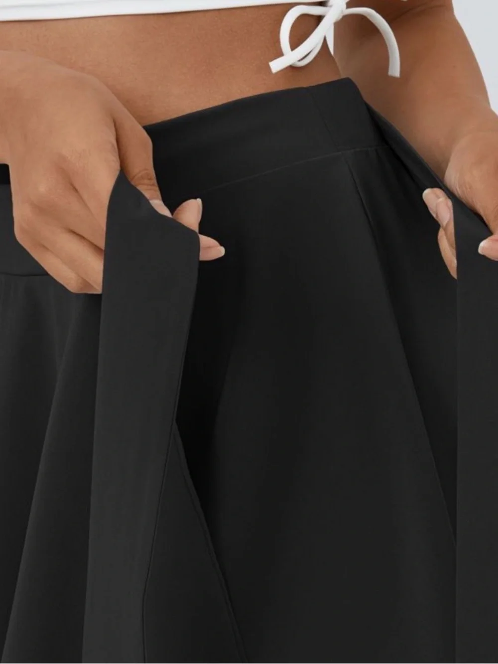 NWT HALARA Breezeful High Waisted Tie Side 2-in-1  Flowy Mini Quick Dry Skirt XL